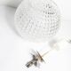 1960s Holophane Ball Pendant Chandelier, Thick Glass, 30 cm, and Vintage Brass