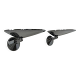 Paire d’appliques vintage, métal chromé, Italie 1970