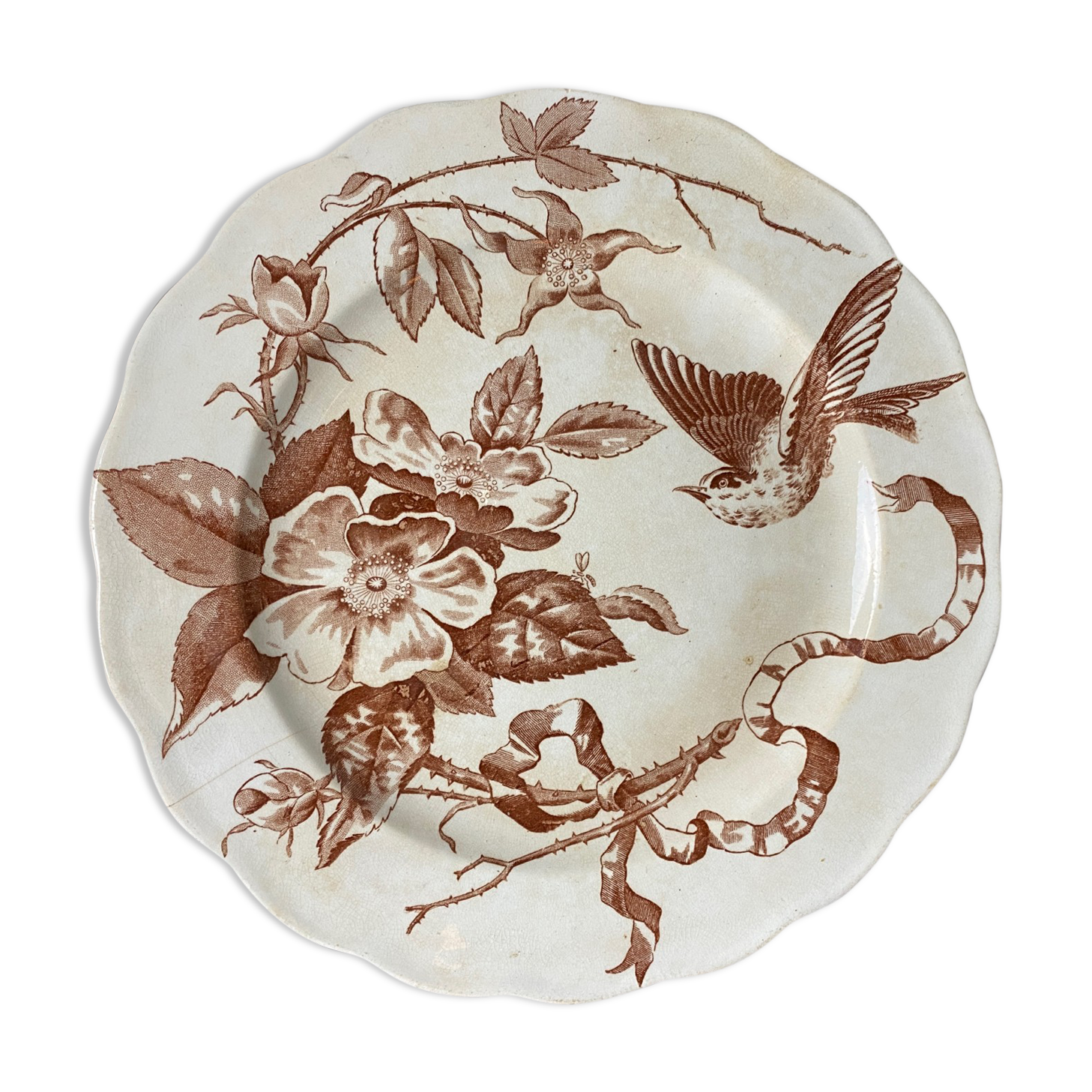 Old English iron earth pedestal dish