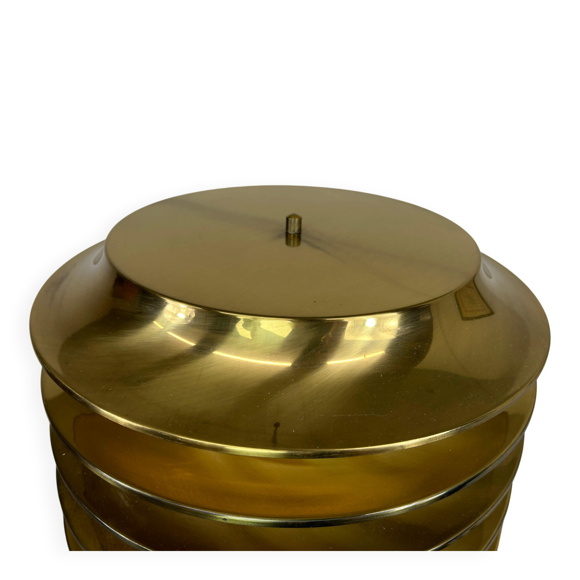 Brass floor lamp designed in the mid-century by Kari Ruokonen for Lynx Finland.