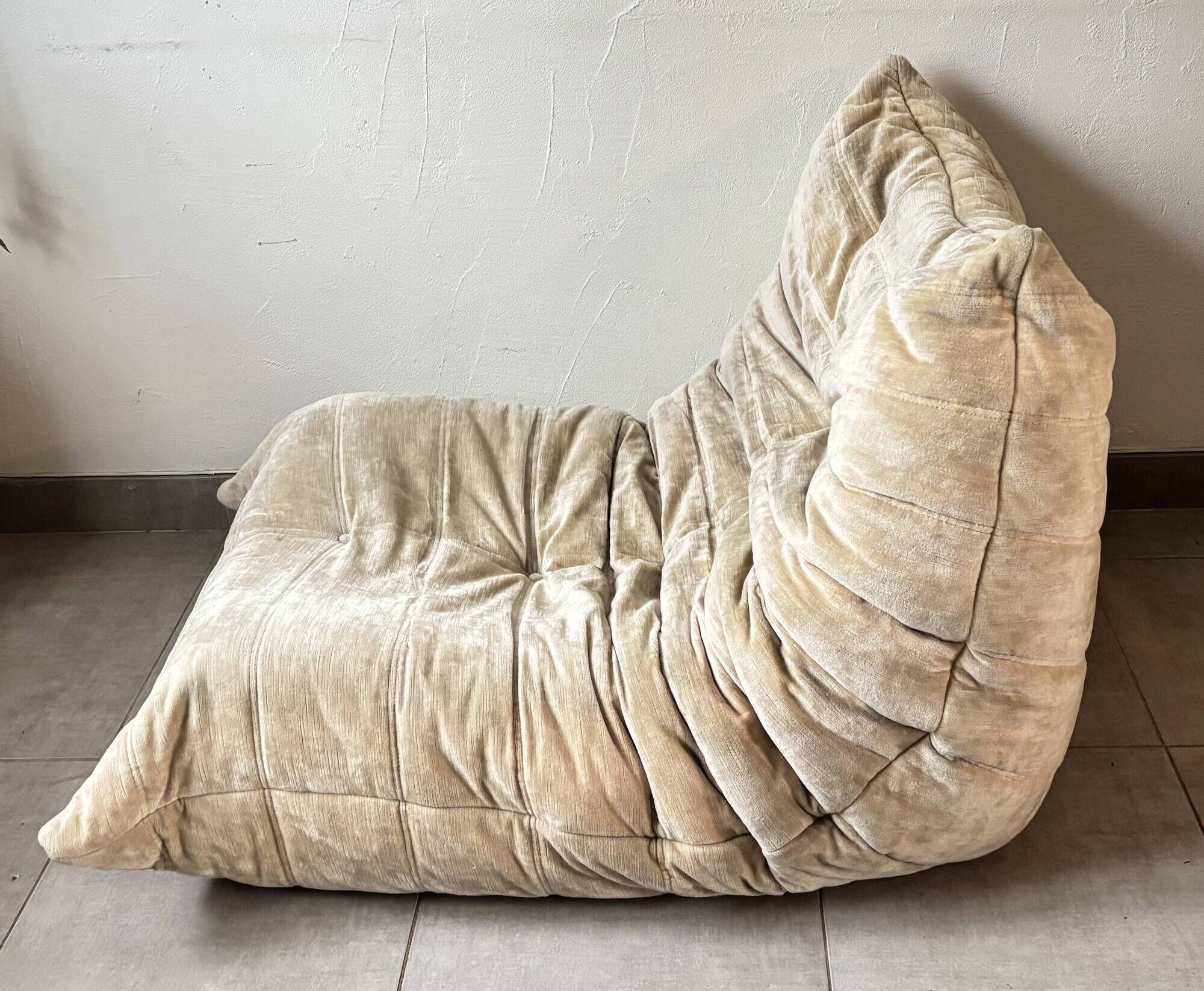 Togo Ensemble Ligne Roset vintage – 3-seater sofa and armchair
