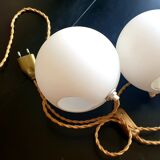 2 vintage ball lamps