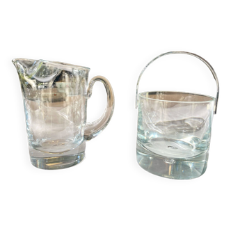 Ice bucket and crystal carafe