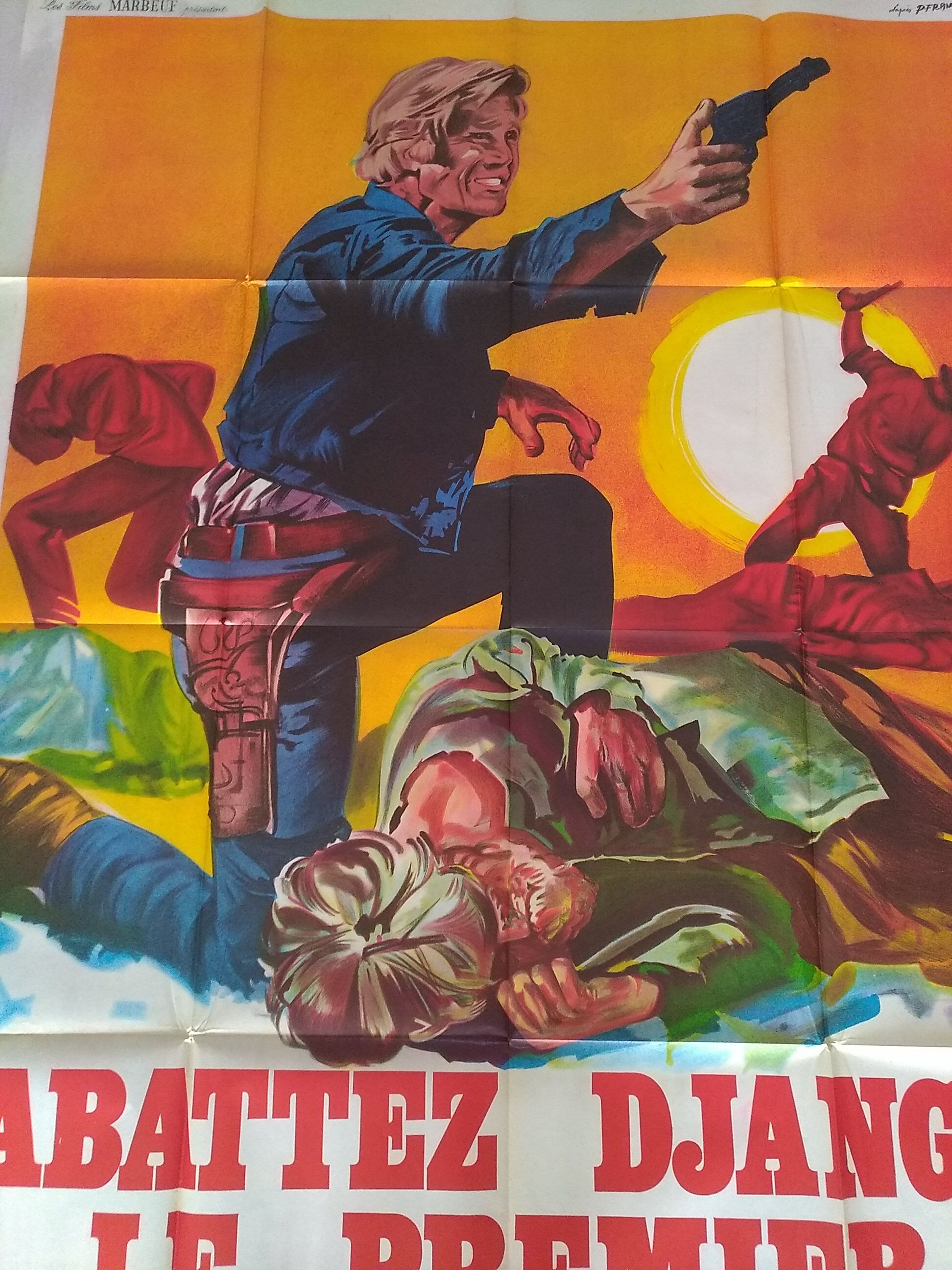 An original western folded movie poster 1971: Shoot Django the first