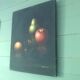 Nature morte fruits sur fond noir