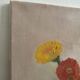 Tableau bouquet, peinture sur toile
