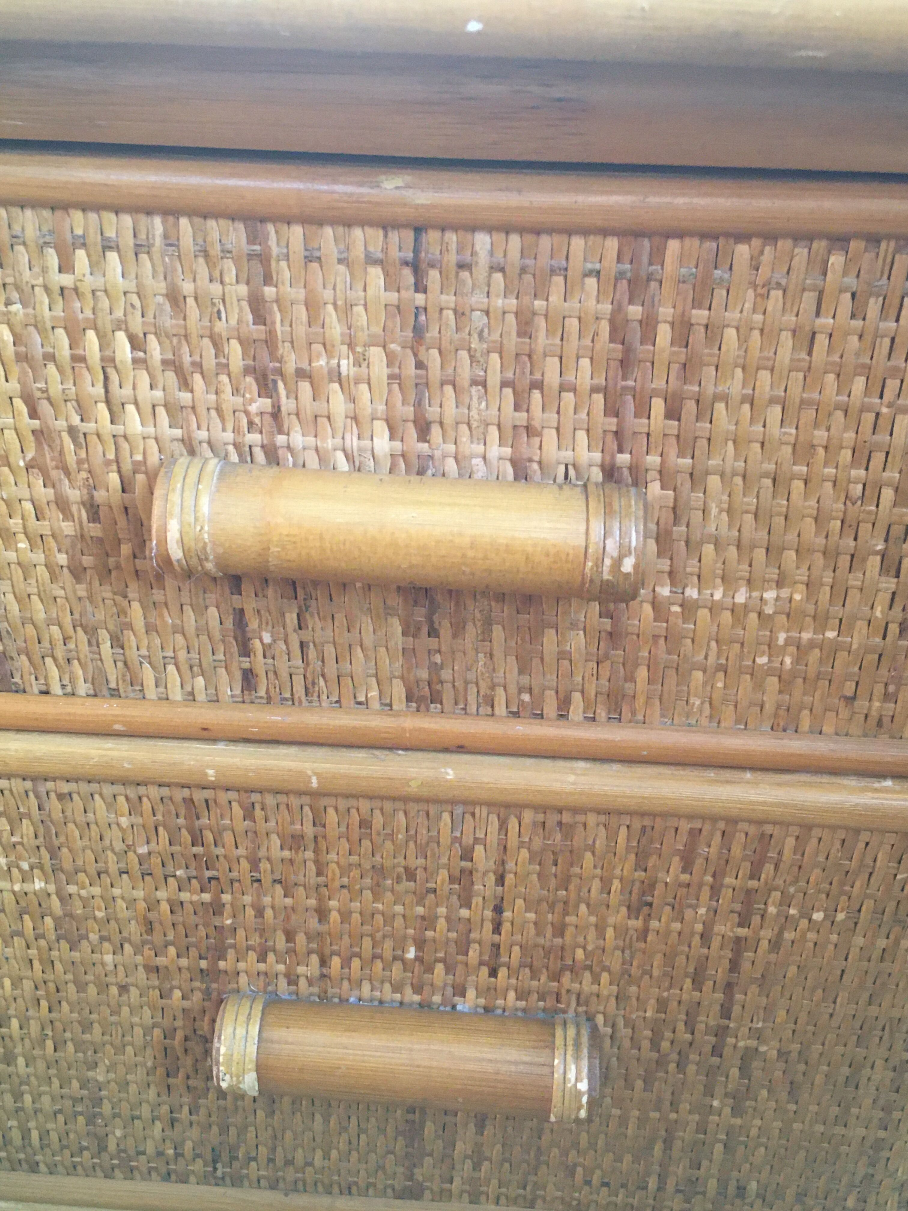 Low rattan furniture