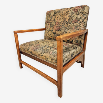 Old armchair XXL loveseat French with floral pattern