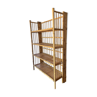 Foldable bamboo shelf from the 60s and 70s