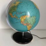 Vintage globe 1976 German terrestrial (French) JRO changeable image - 34 cm