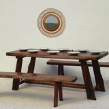 Rustic table and benches 60/70