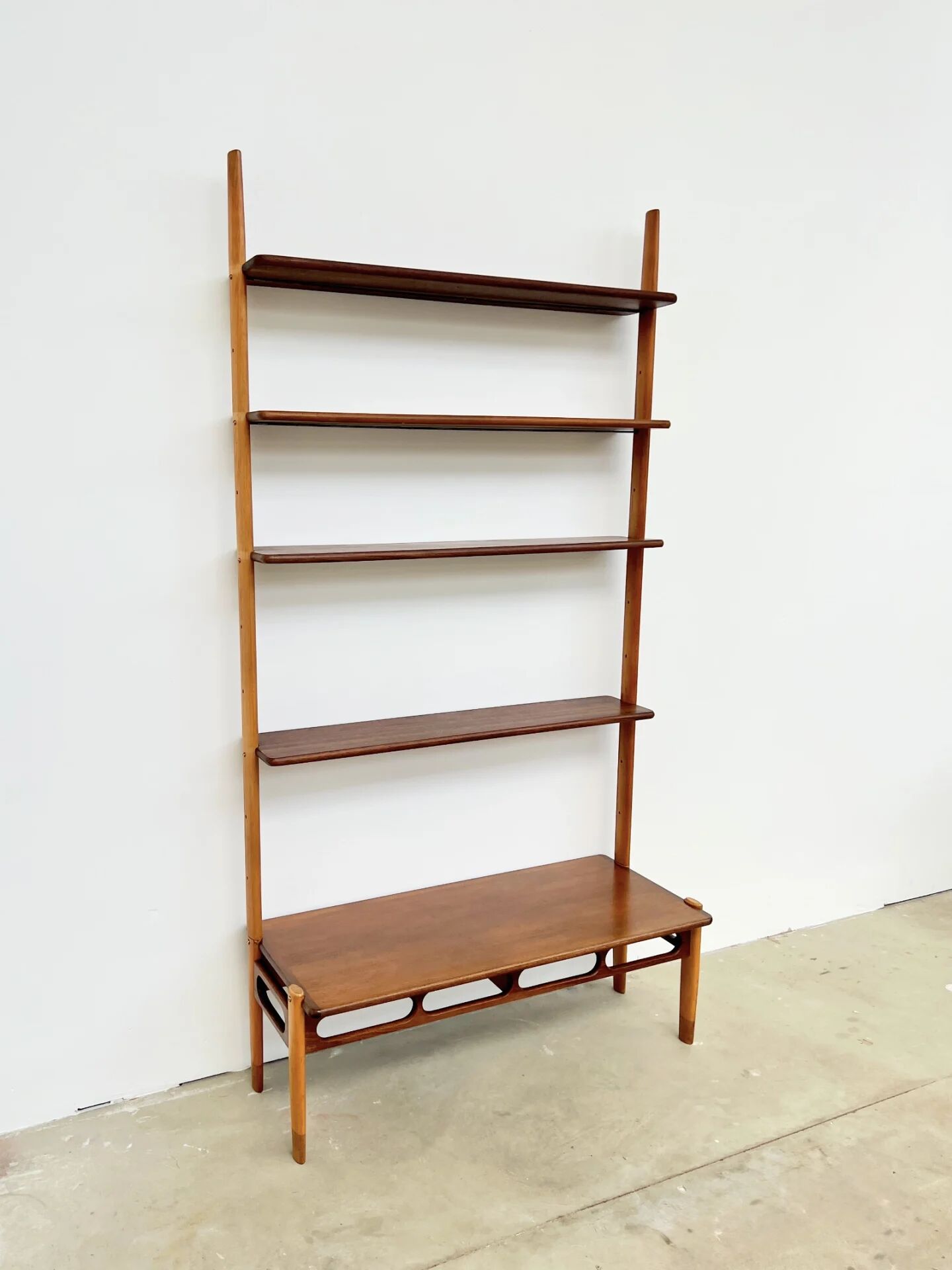 Wall system William Watting for Scanflex in teak and beech — 1960