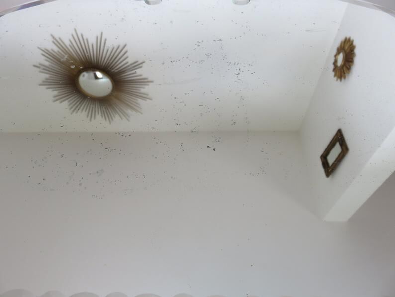 Bevelled mirror free form art deco years 40/50 - 48x35cm