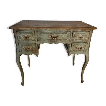 Antique patinated desk, Toscana finish, unique piece.