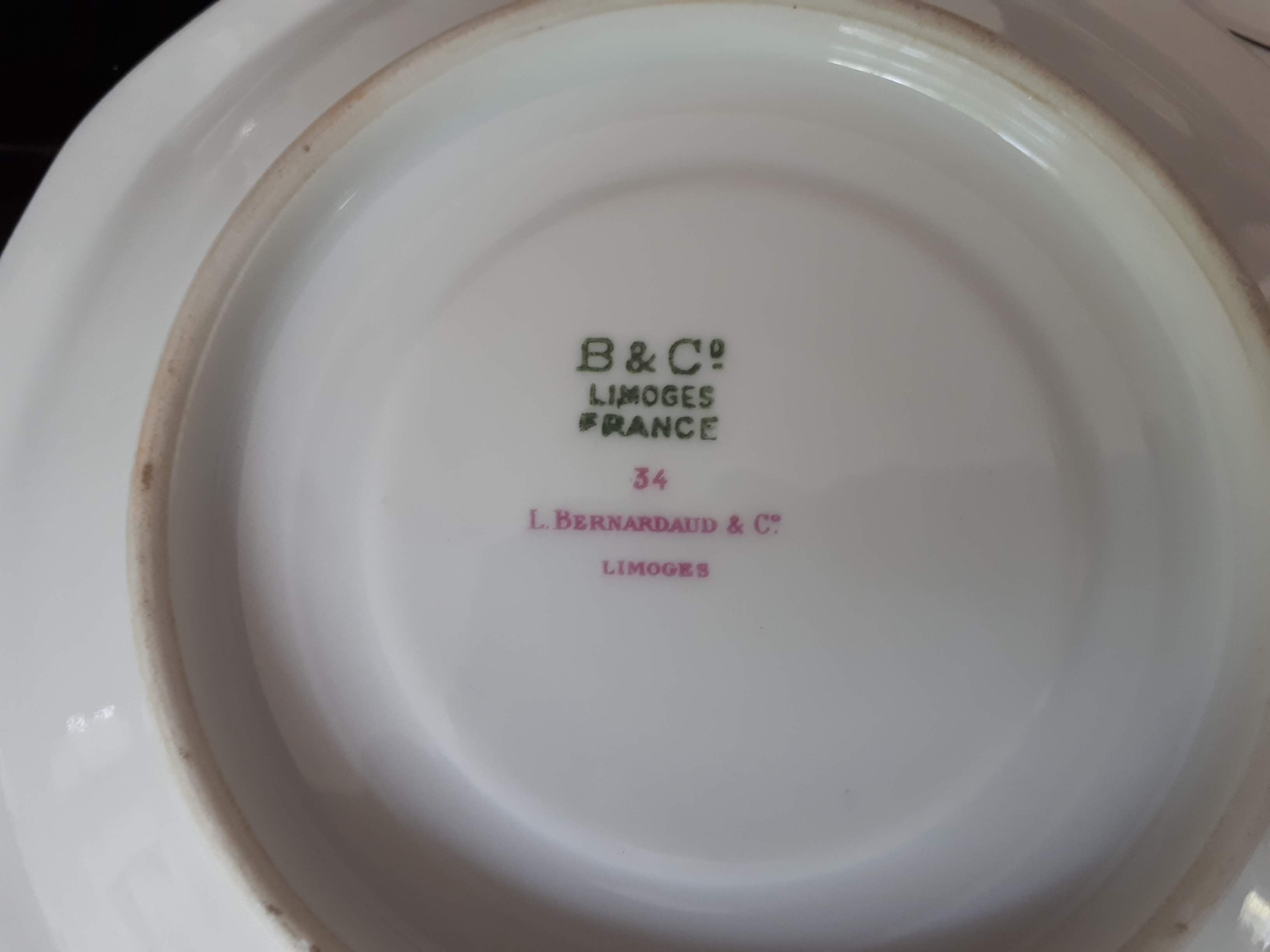 Art deco porcelain service Bernardaud Limoges