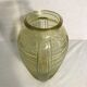 Vase verre moulé jaune style art deco décoration vintage