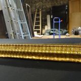 Gilded stucco mirror with gold leaf, H 152 cm