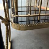 Vintage black and gold rolling trolley