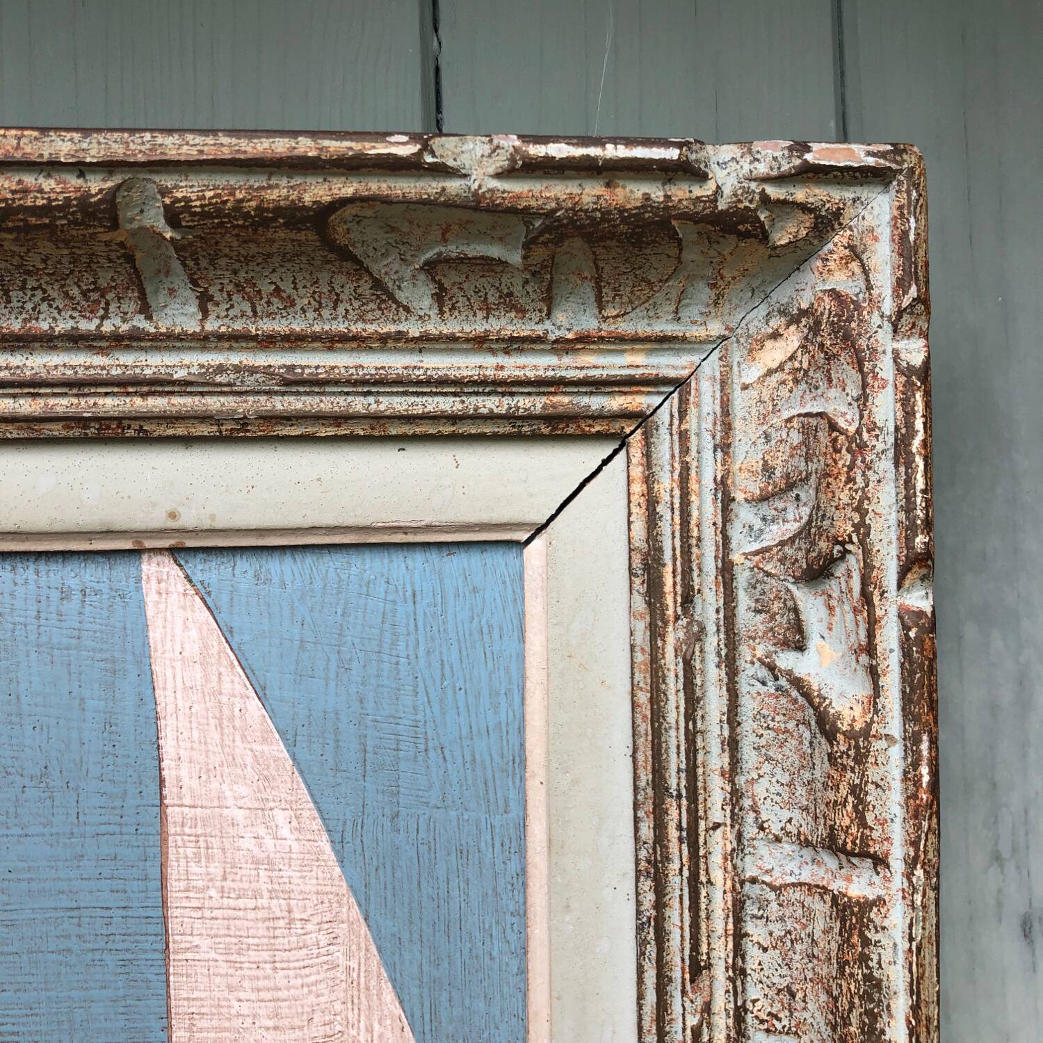 Abstract painting on panel