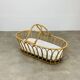 Vintage rattan bassinet