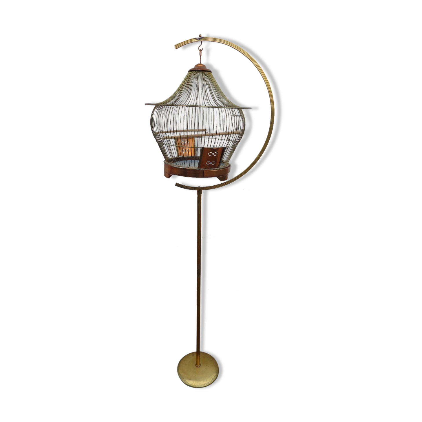 Vintage standing bird cage