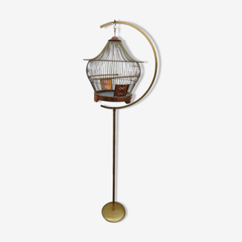 Vintage standing bird cage