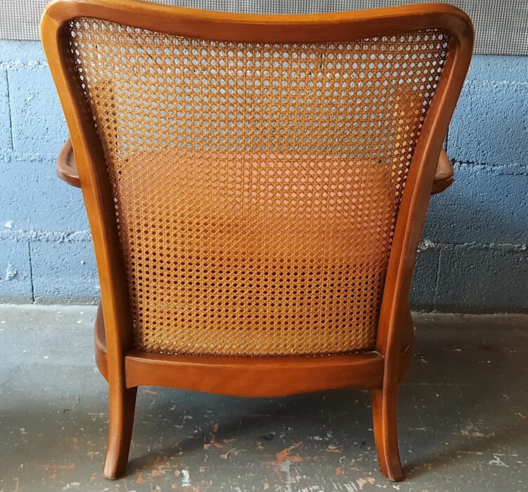 Pair of vintage canned armchairs