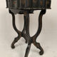 Worker Napoleon III, black lacquered wood with Asian decoration painted gold