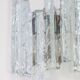 Pairs of large Kalmar-style wall lights in Murano glass, Austria, 1960s.