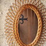 Miroir rotin