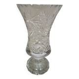 Chiseled crystal vase