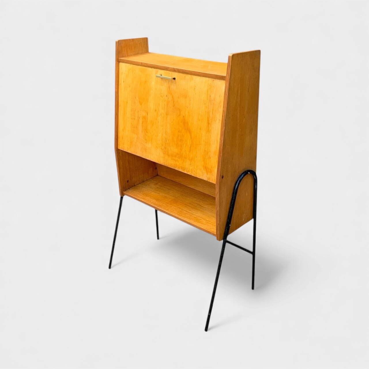 Vintage 1950s asymmetrical wall-mounted secretary desk