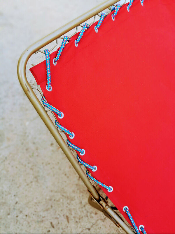 Camp bed or vintage sunbathing