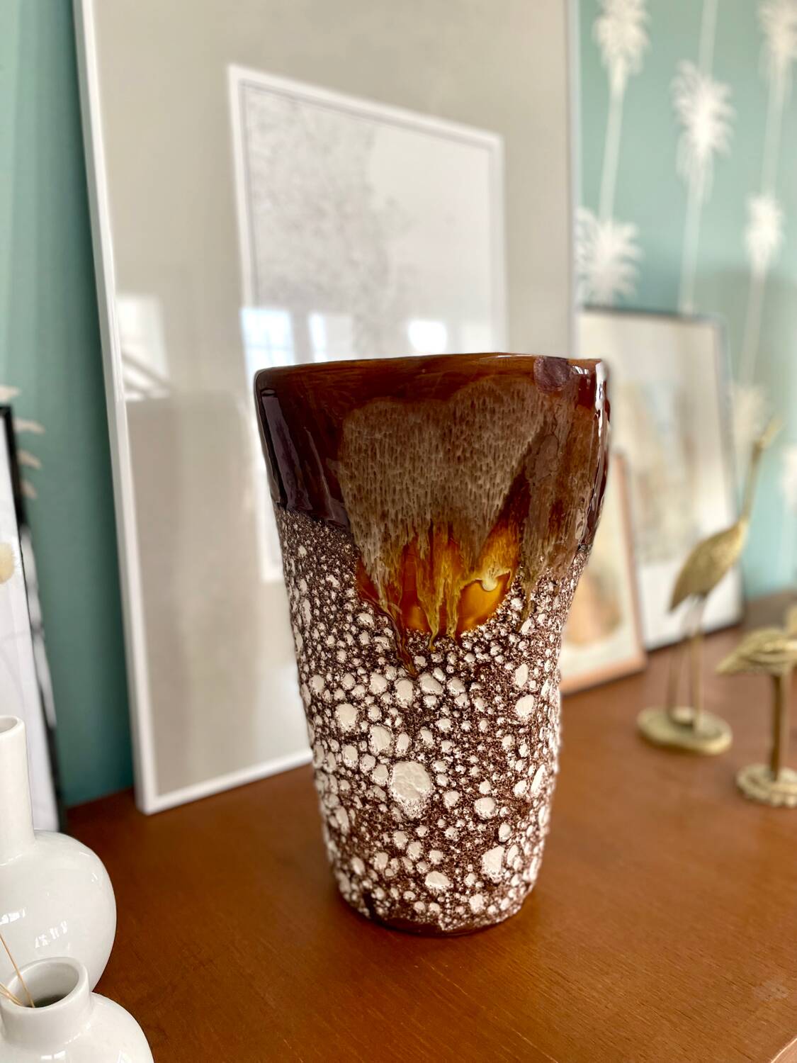 Large vintage Fat Lava vase 1970