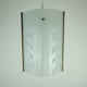Danish modern pendant lamp teak opaline glass textured glass 1950s 60s mid century light