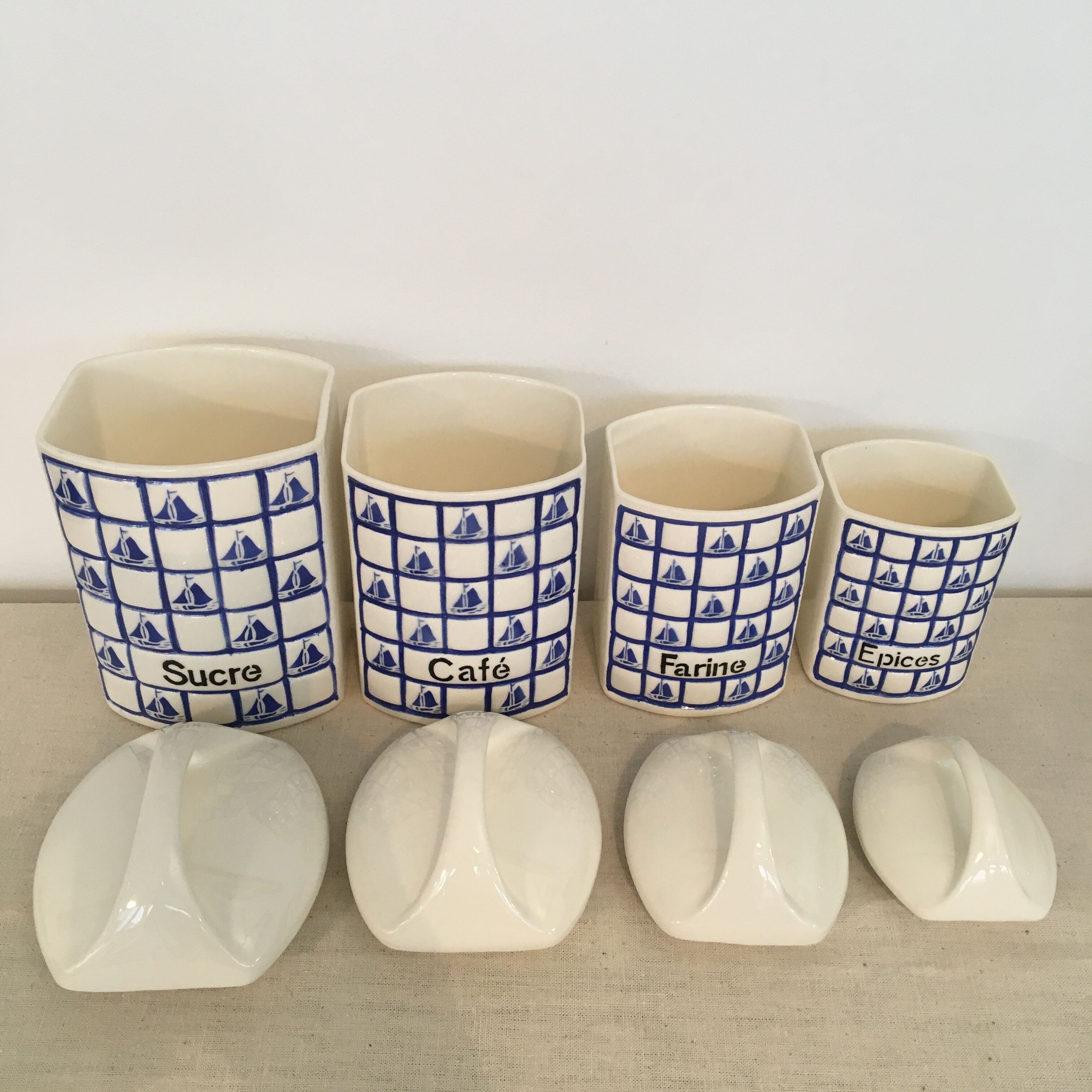 Series cooking spice pots pattern boats 30/40s