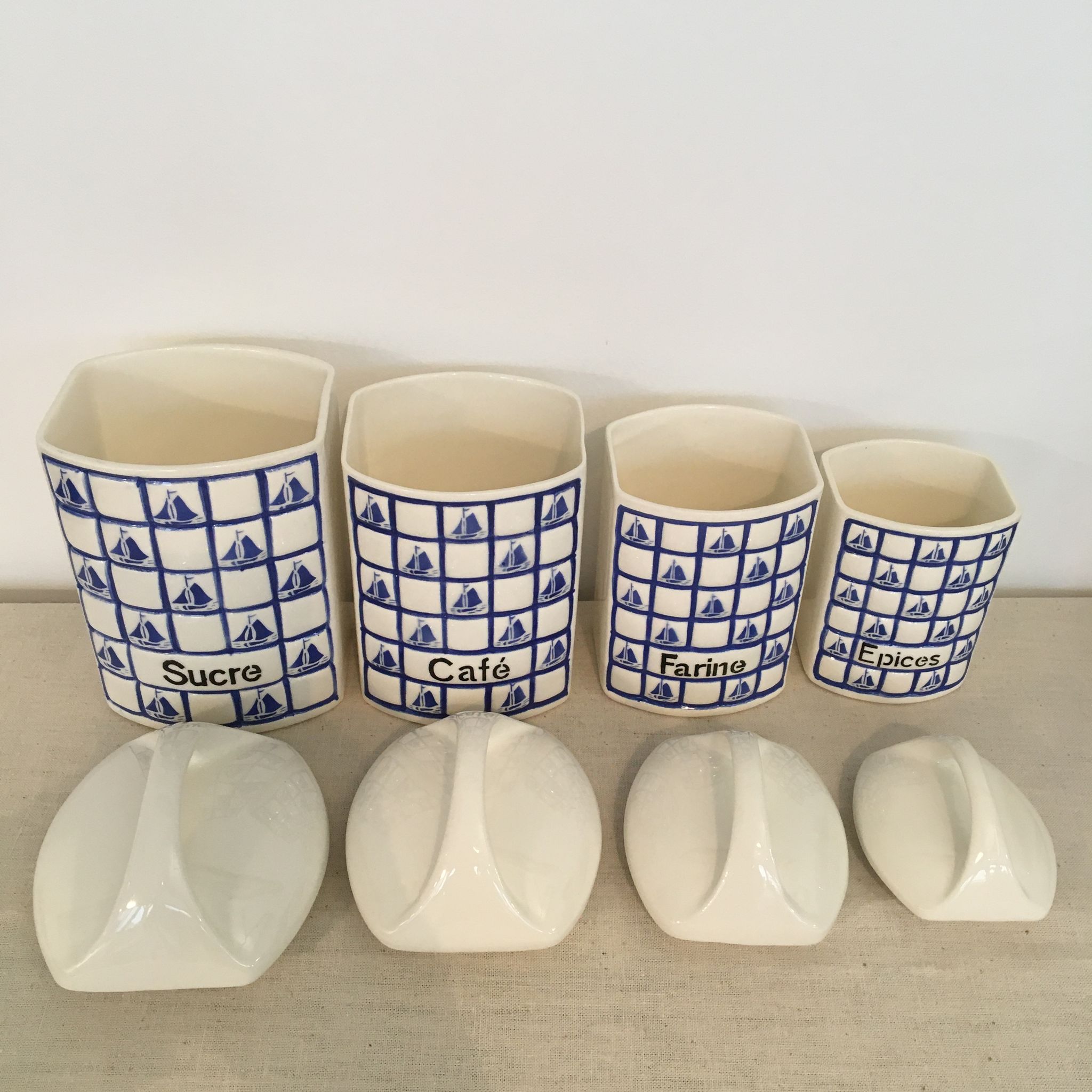 Series cooking spice pots pattern boats 30/40s