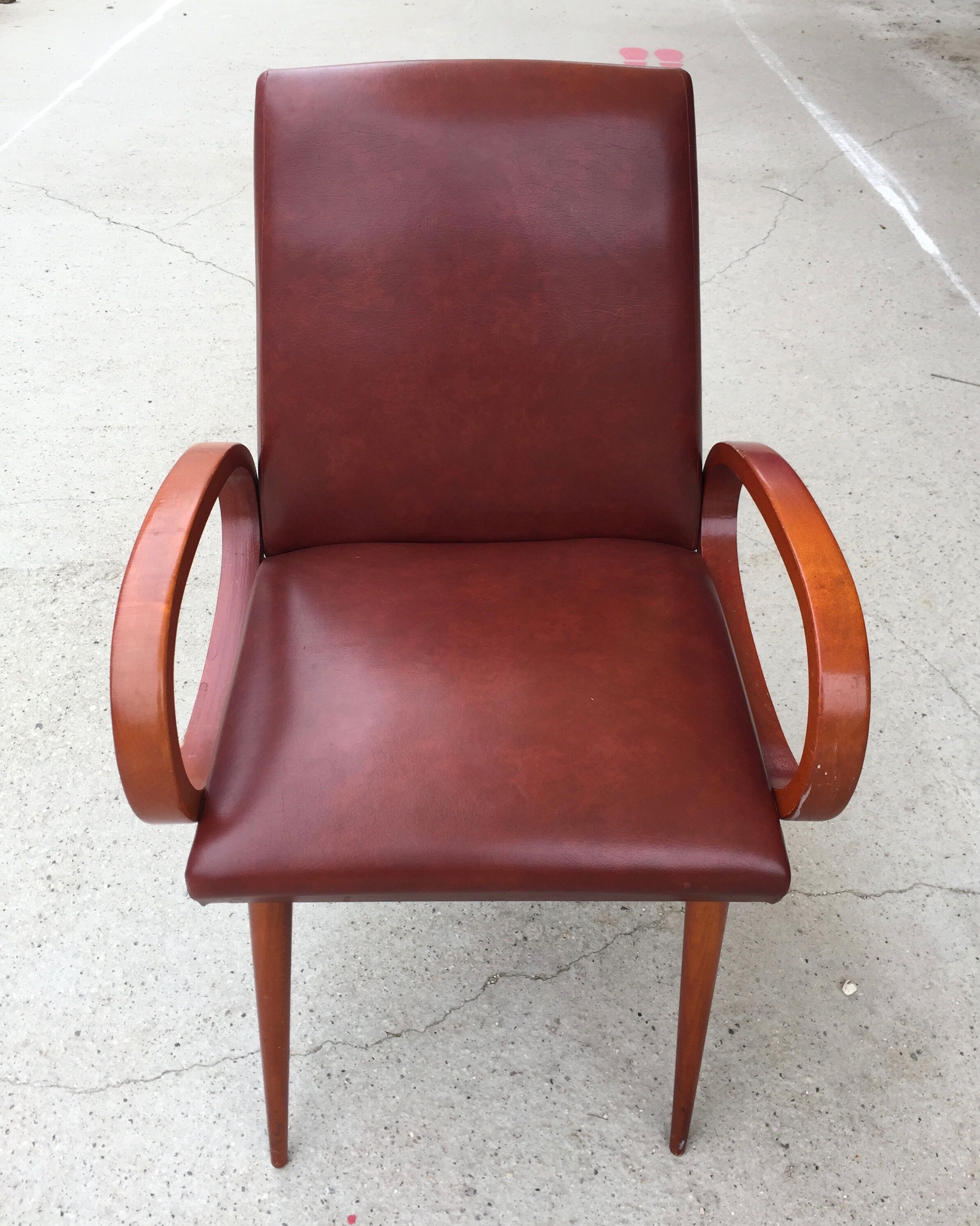 Moleskine chair circa 1960