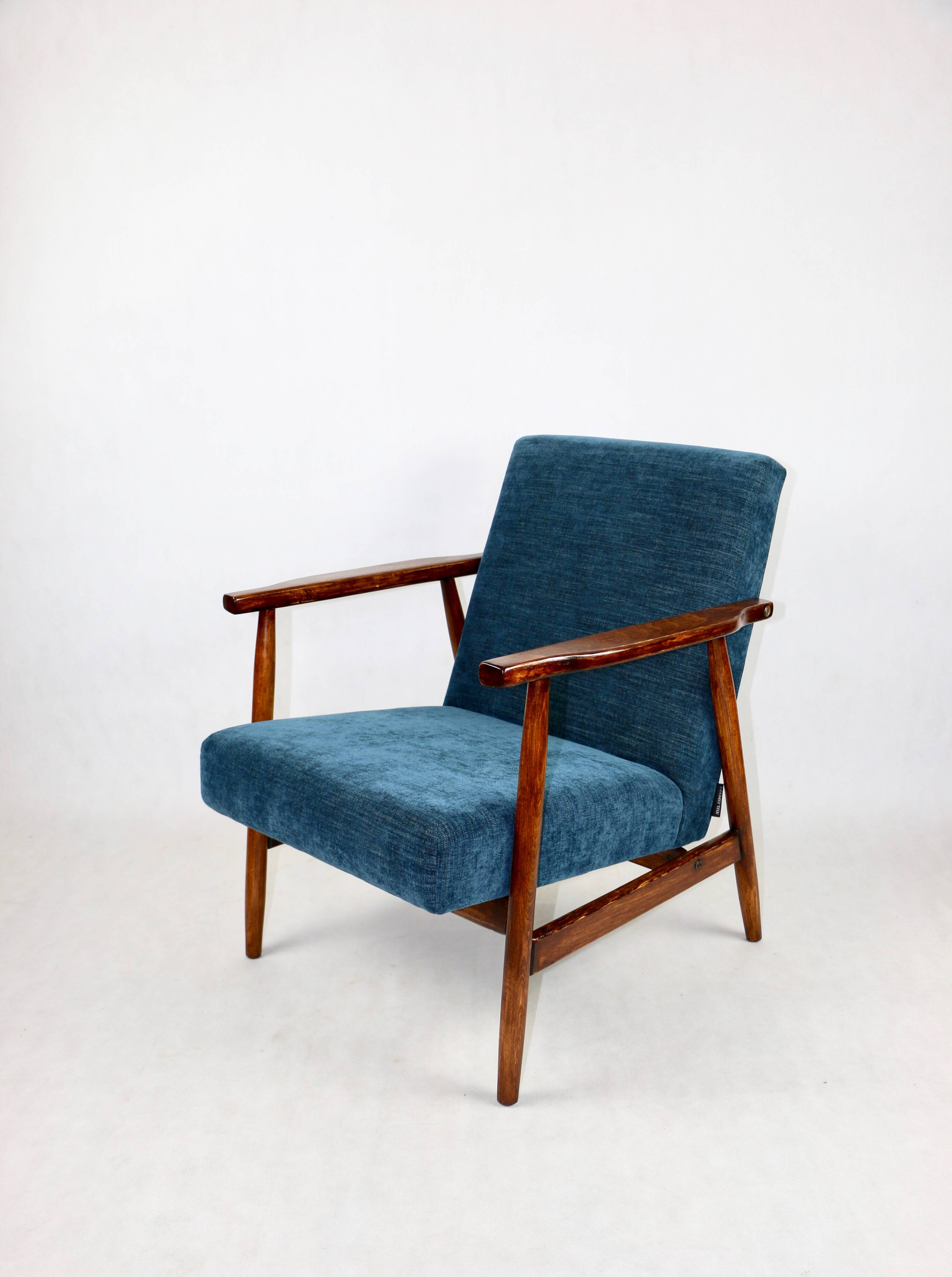 Fauteuil vintage, années 70 bleu - marine comme Lis