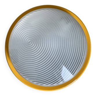 Round glass wall light ceiling lamp Prisma model Nova yellow