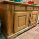 19th-century fir sideboard with 2 doors and 3 drawers