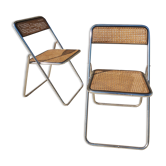 Chaises pliantes cannées