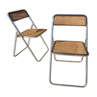 Chaises pliantes cannées