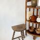 Tabouret de ferme tripode vintage