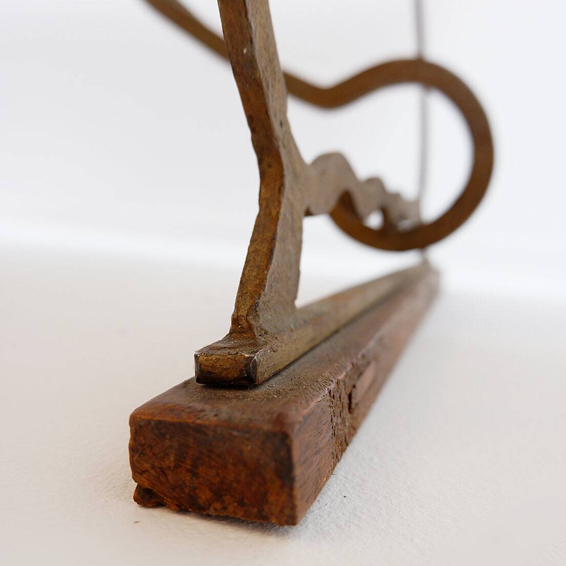 Wrought iron and marble coffee table