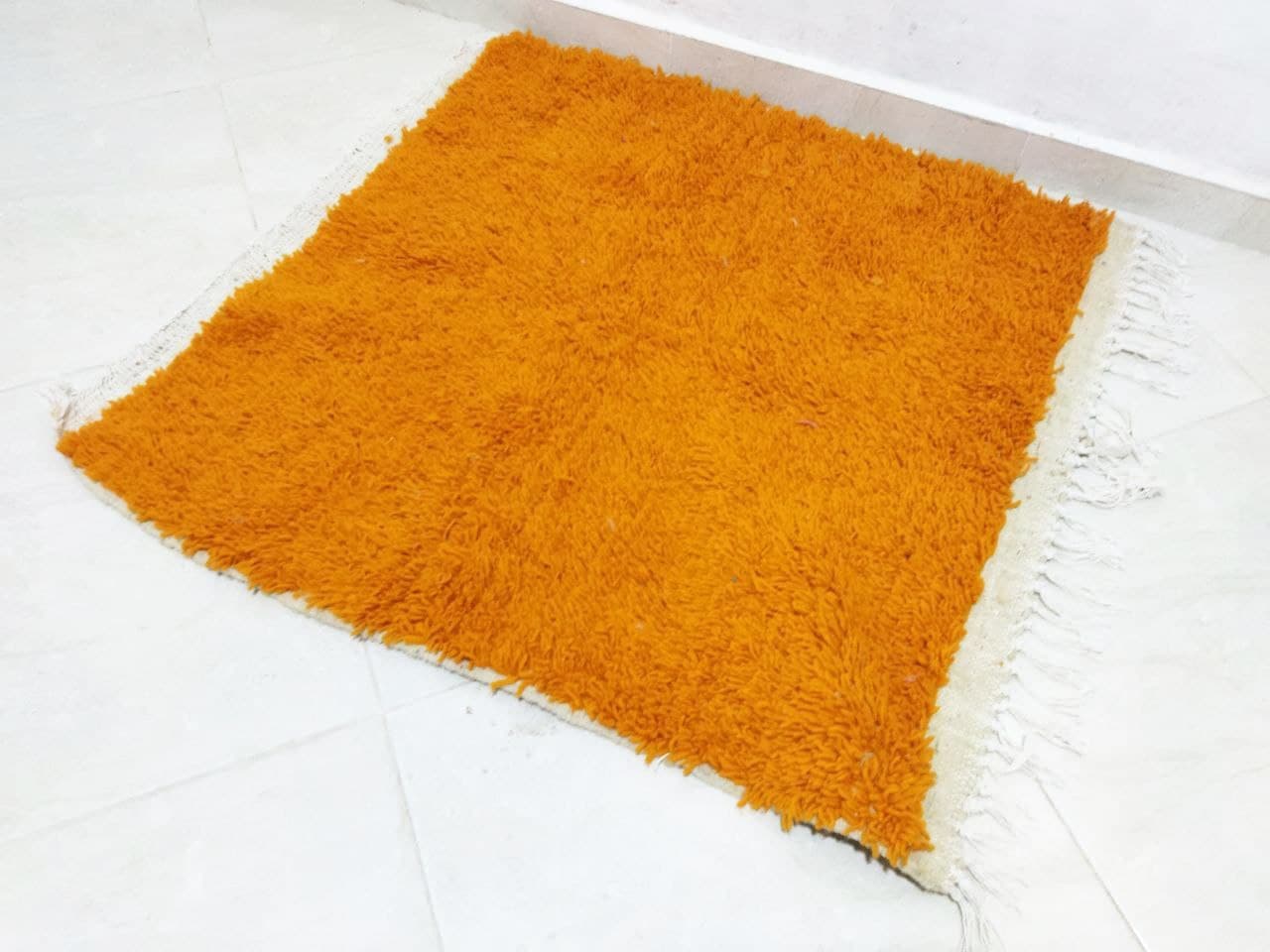 Tapis marocain en laine berbère 96 x 92cm