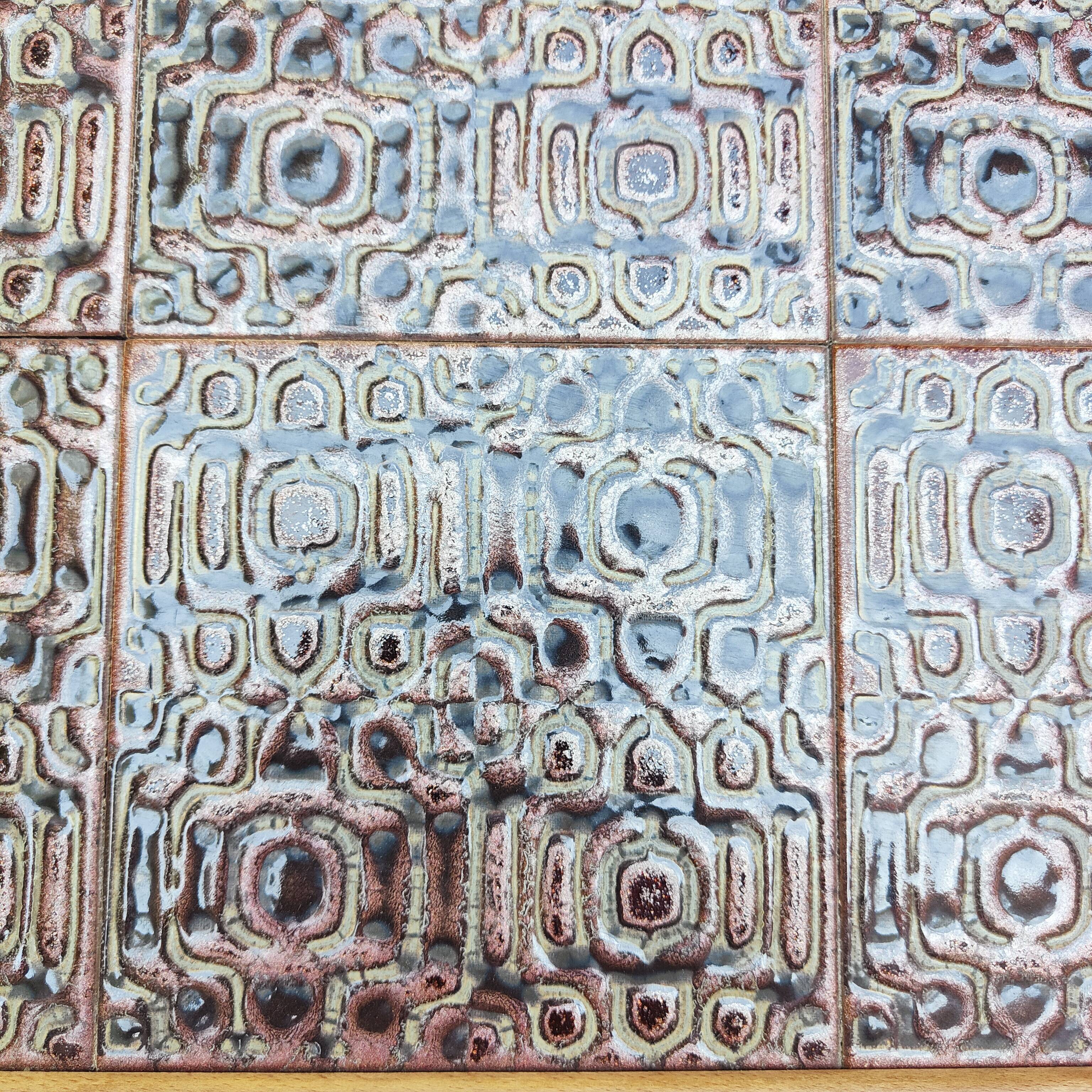 Wooden and ceramic coffee table