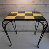 Table d'appoint en fer forgé vintage