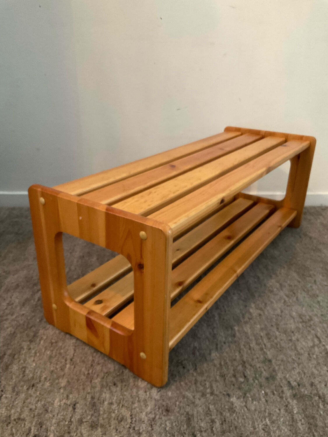 Scandinavian bench in solid pine 70s-80s