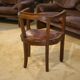 Fauteuil en chêne et skaï 1940’s